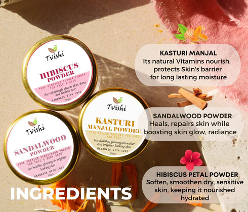 Tvishi Skincare Trio Diy Minis Potli Pouch Free