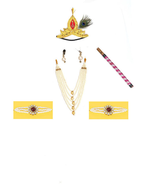 Raj Fancy Dresses Baby Krishna Janmashtami Basic Jewellery Kids
