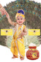 Raj Fancy Dresses Baby Krishna Dress Pagri| Mala Brocade Fabric Janmashtami Costume
