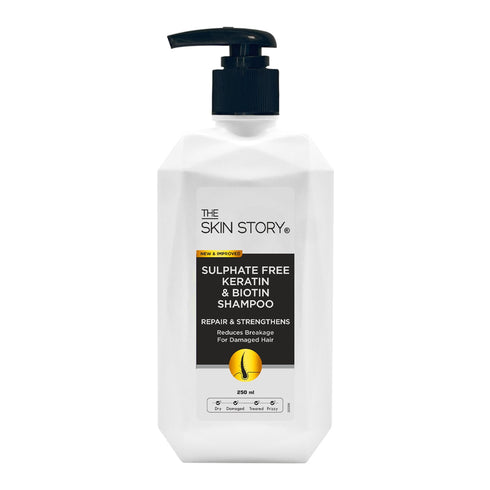 The Skin Story Sulphate-Free Keratin & Biotin Shampoo | Repairs Damaged Hair