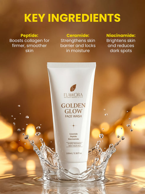 Flawora Golden glow Facewash pack of 2
