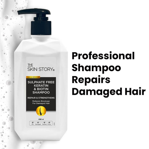 The Skin Story Sulphate Free Keratin Shampoo | Hair Serum & Hair Mask
