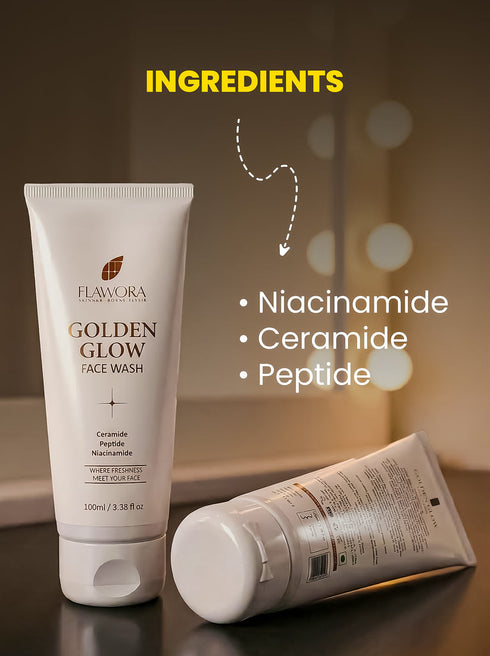 Flawora Golden glow Facewash pack of 2