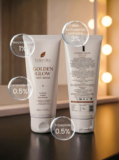 Flawora Golden glow Facewash pack of 2