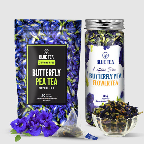 Blue Tea Combo|Butterfly Pea Flower Tea | 20 Teabags & 30g