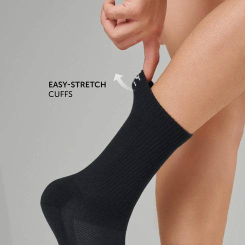 XYXX Crew-Length Socks - Pitch Black