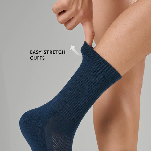 XYXX Crew-Length Socks - Midnight Blue