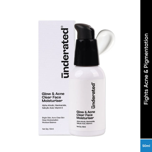 Underated Glow and Acne Clear Face Moisturiser
