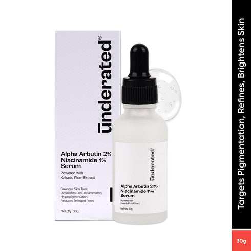 Underated Alpha Arbutin 2% + Niacinamide 1% Serum 30gm