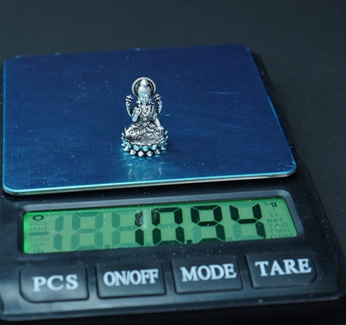 Pure Silver Antique Lotus Laxmi 10.94g By Mahita Collections