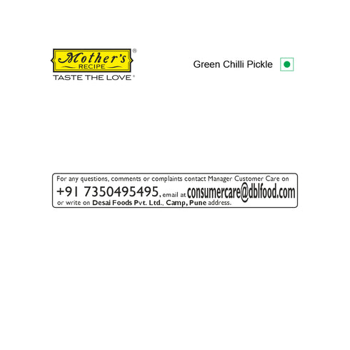 Mothers Recipe Pune Green Chilli Pickle