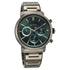 Titan Stellar Quartz Multifunction Green Dial Stainless Steel Strap Watch