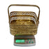 Brass Square Engraved Pooja Basket