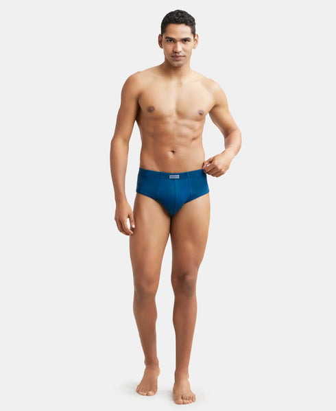 Jockey Cotton Rib Solid Brief with StayFresh Treatment | Poseidon