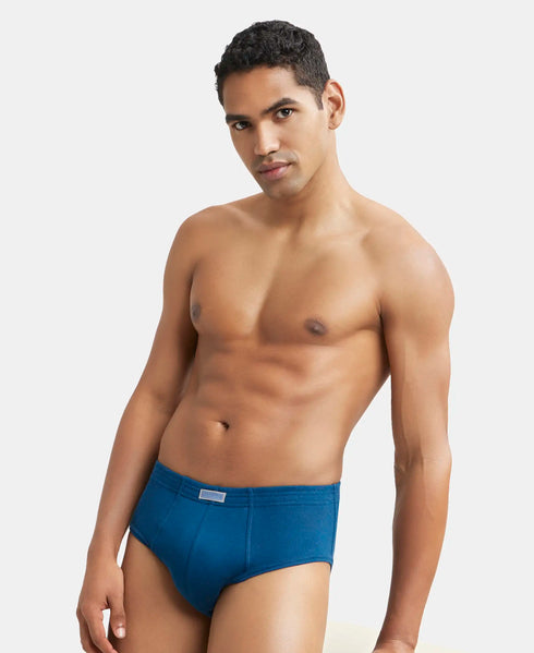 Jockey Cotton Rib Solid Brief with StayFresh Treatment | Poseidon