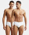 Jockey Cotton Rib Solid Brief with StayFresh Treatment | White | Pack of 2