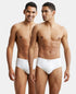 Jockey Cotton Rib Solid Brief with StayFresh Treatment | White | Pack of 2