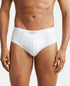 Jockey Cotton Rib Solid Brief with StayFresh Treatment | White | Pack of 2