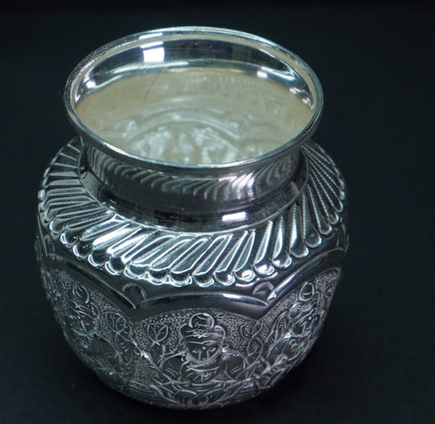 Pure Silver Ashta Laxmi Lota 100g By Mahita Collections