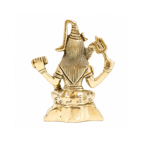 Brass Shiva Blessing Posture Religious Idol 657g