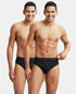 Jockey Cotton Solid Brief with Stay Fresh Treatment | Black | Pack of 2