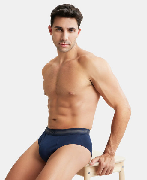 Jockey Cotton Solid Brief with Stay Fresh Treatment | Deep Navy