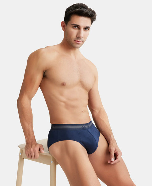 Jockey Cotton Solid Brief with Stay Fresh Treatment | Deep Navy