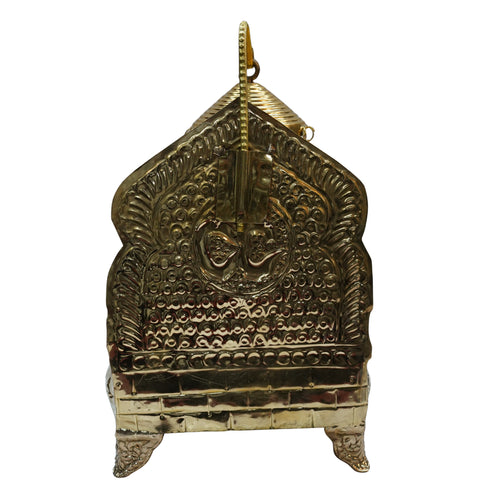 Pure Brass Singhasan with Chatra
