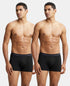 Jockey Cotton Rib Solid Trunk with StayFresh Treatment | Black