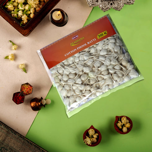 HEM Aradhana Cotton Phool Diya Batti Pack of 5