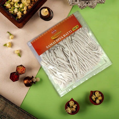 HEM Aradhana Cotton Samai Medium Diya Batti Pack of 5