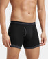 Jockey StayFresh Cotton Rib Boxer Brief | Black & Black Melange