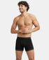 Jockey StayFresh Cotton Rib Boxer Brief | Black & Black Melange