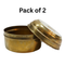 Pure Brass Pooja Container Box Set of 2