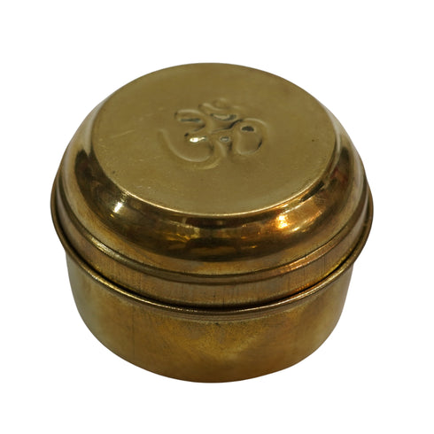 Pure Brass Pooja Container Box Set of 2