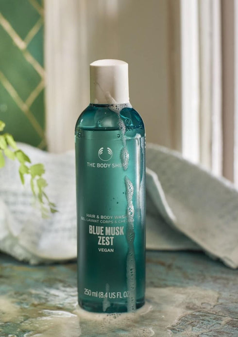 The Body Shop Blue Musk Zest Hair And Body Wash