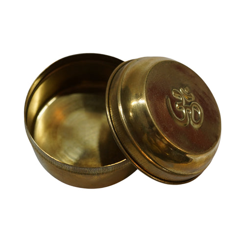 Pure Brass Pooja Container Box Set of 2