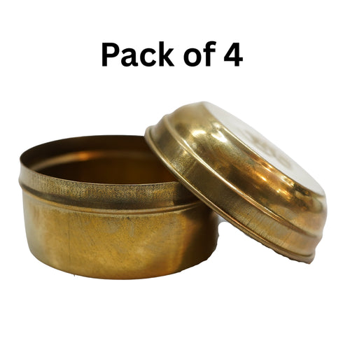 Handcrafted Pure Brass Container Box Set of 4