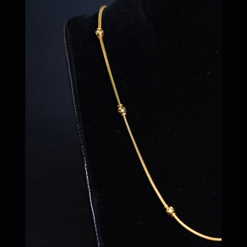 22 Carat Gold Beads Chain For Mangalsutra 21.06g by Mahita Collections