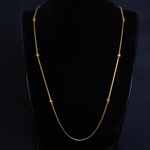 22 Carat Gold Beads Chain For Mangalsutra 21.06g by Mahita Collections