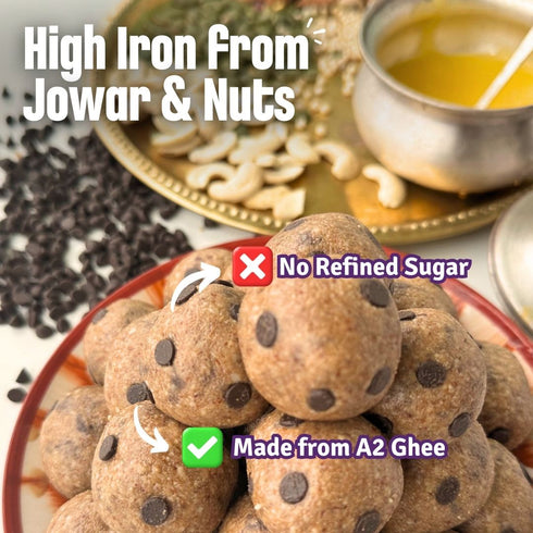 Early Foods Jowar Choco Chip A2 Ghee Laddoo