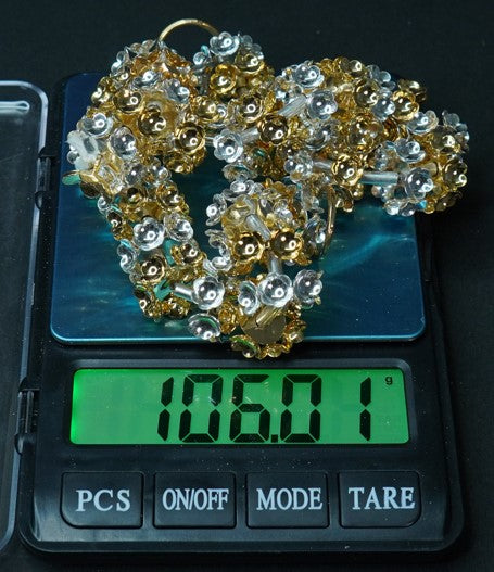 Pure Silver Garland Mala 106.06g By Mahita Collections