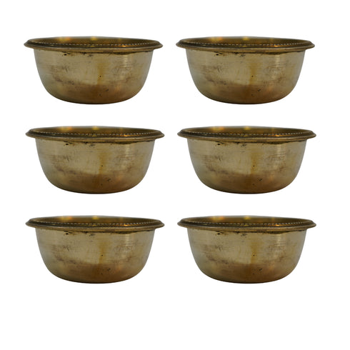 Brass Prasadam Bowl Set of 6