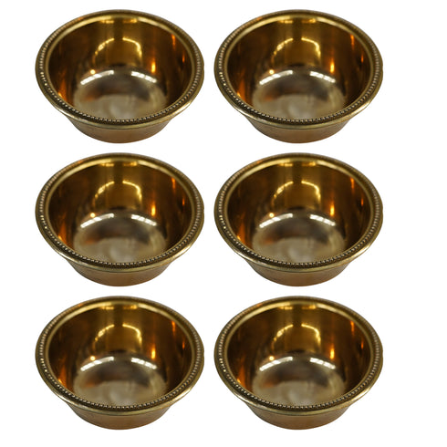 Brass Prasadam Bowl Set of 6