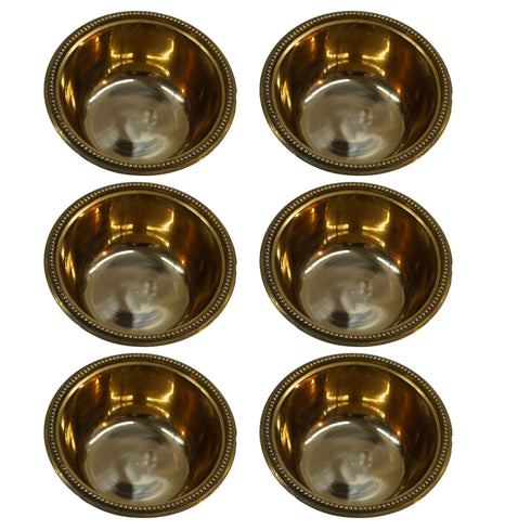 Brass Prasadam Bowl Set of 6