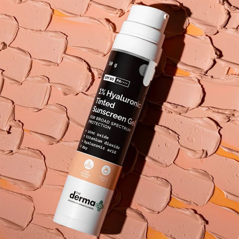 The Derma Co 1% Hyaluronic Tinted Sunscreen Gel