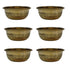 Brass Floral Serving Bowl Set of 6