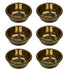Brass Floral Serving Bowl Set of 6