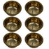 Brass Floral Serving Bowl Set of 6