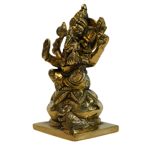 Brass Lord Ganesh Decorative Murti Statue 747g